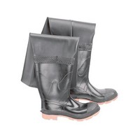 Bata Shoe 86049-10 Onguard Industries Size 10 Storm King Black 27" PVC Hip Waders With Cleated Outsole And Steel Toe