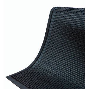 Notrax Cushion Trax 3' x 5' Black Anti-Fatigue Mat 479S0035BL - 9/16 Thick